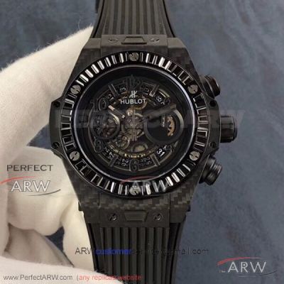 HB Factory Hublot Big Bang Unico Sapphire Carbon Fiber Case 45 MM Copy HUB1242 Watch 411.QX.1170